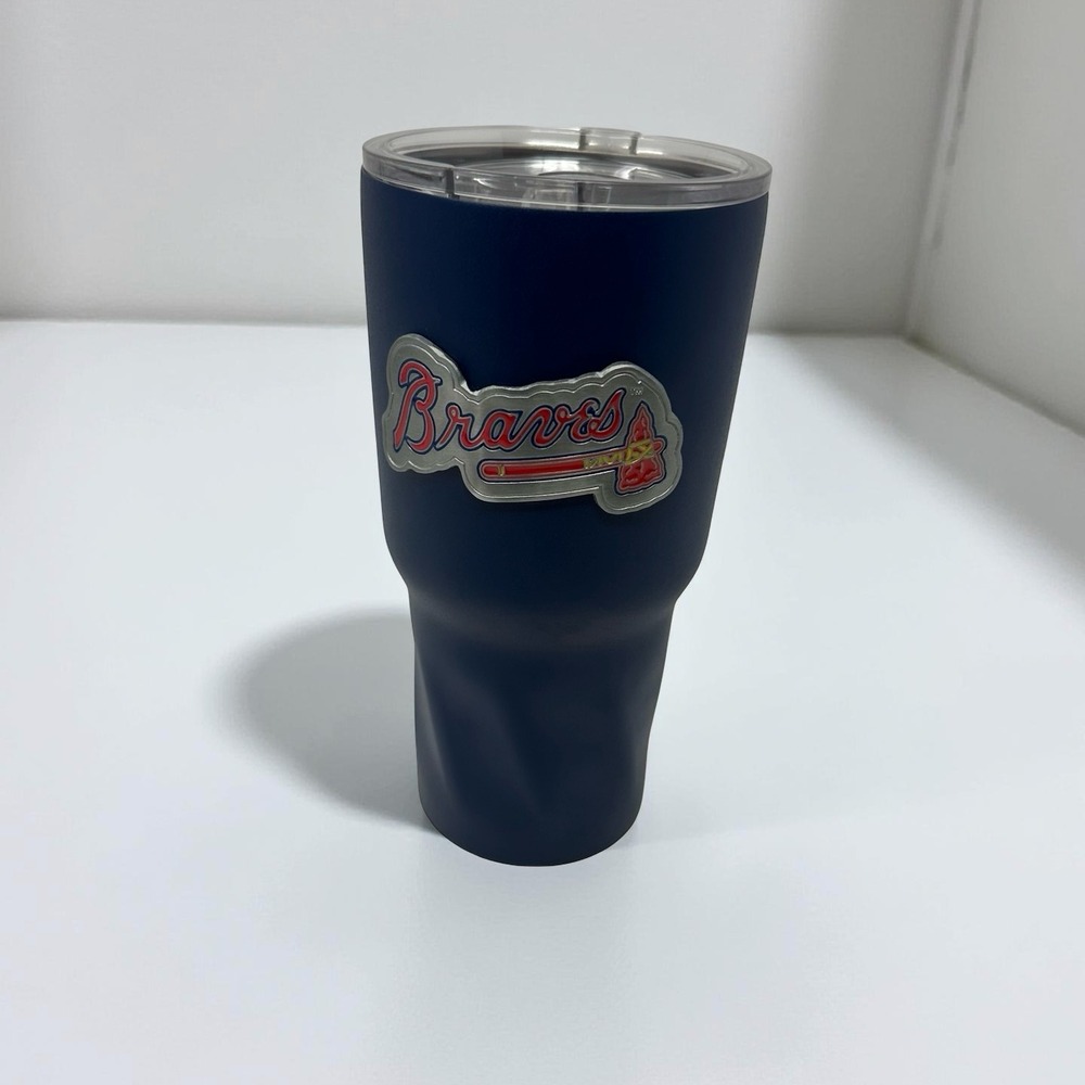 Atlanta Braves Tumbler Great American 30oz Insulated Travel Cup Navy